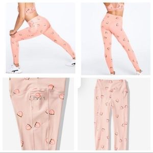VS VICTORIAS SECRET PINK ULTIMATE HIGH WAIST LEGGING PANT PEACHES Size L